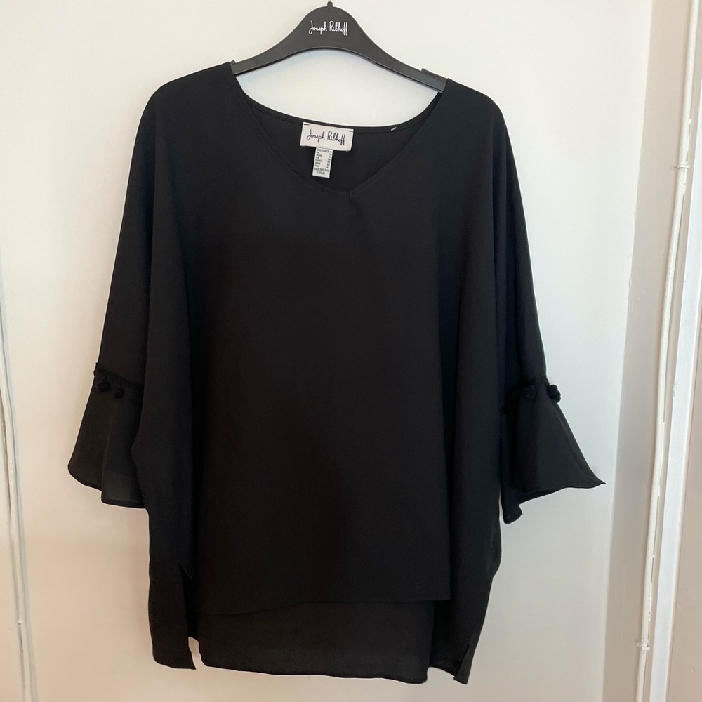 NWT Joseph Ribkoff 3/4 sleeve black Blouse size 8